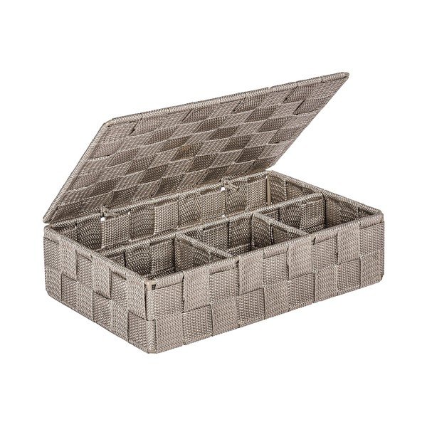 Organizzatore da bagno marrone con coperchio Adria - Wenko