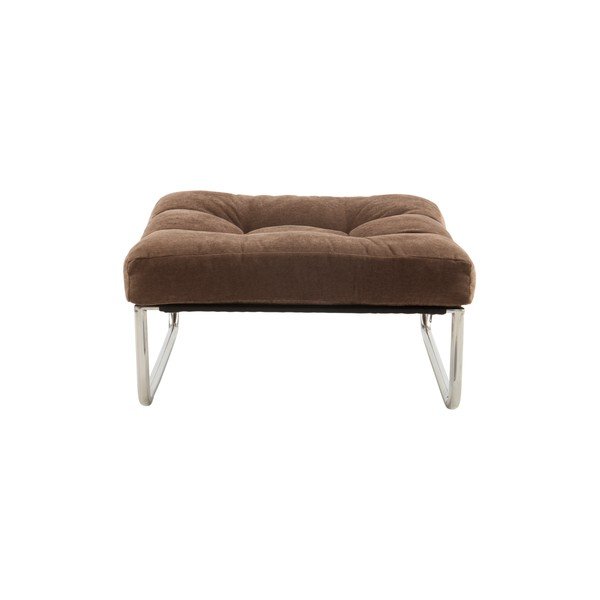 Poggiapiedi marrone con rivestimento in ciniglia Burleson – Jotex-image-3