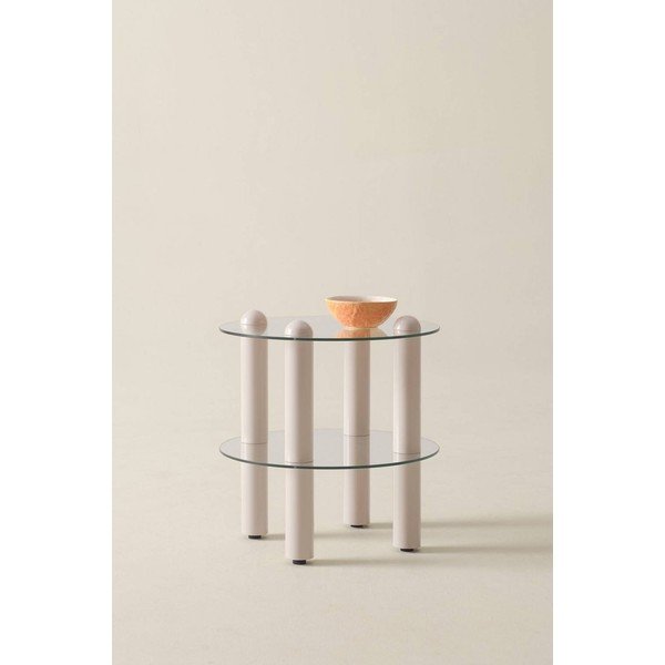 Tavolino rotondo in vetro ø 48 cm Egan – Jotex-image-1