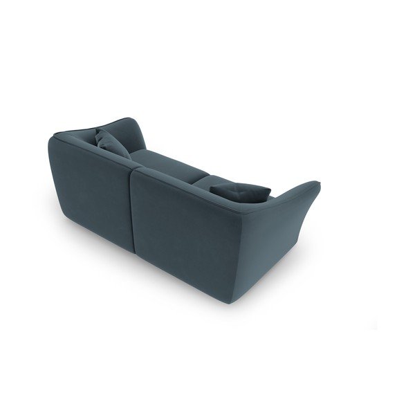 Divano blu con rivestimento in velluto 206 cm Tokyo – Cosmopolitan Design-image-3