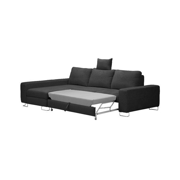 Divano letto angolare grigio scuro, angolo sinistro Alpha - Windsor & Co Sofas-image-2