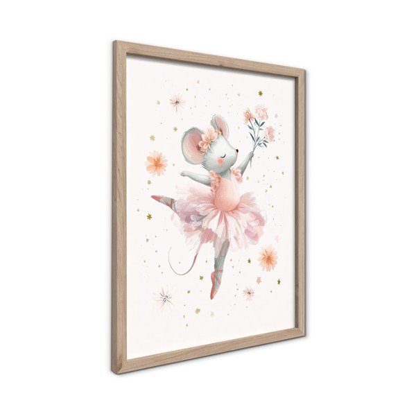 Quadro da bambini 30x40 cm Mouse Ballerina – Styler-image-4