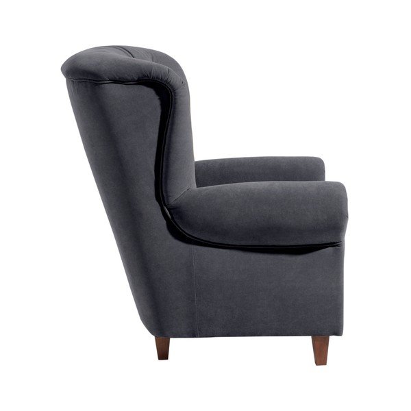 Poltrona grigio antracite Vicky Velor - Max Winzer-image-2