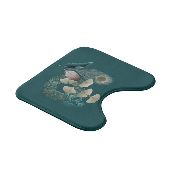 Tappetino da bagno turchese 45x45 cm Ginkoblue - douceur d'intérieur-image-2