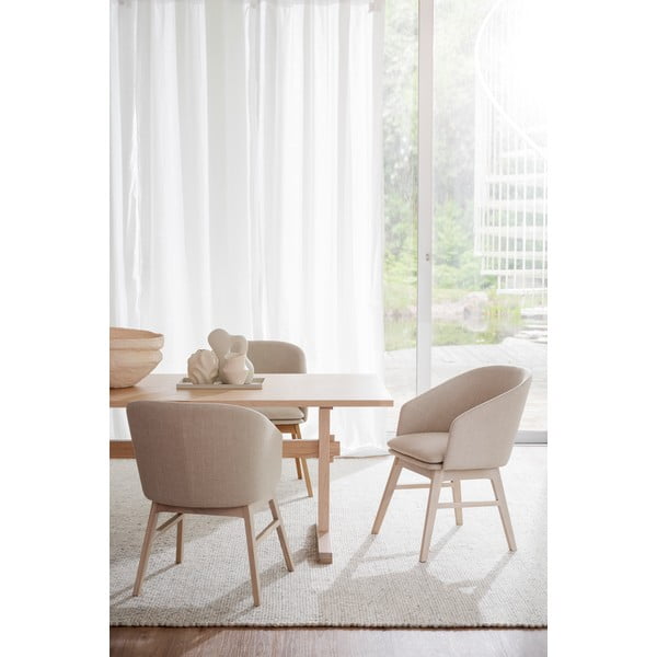 Set di sedie da pranzo beige in imbottito 2 pz Windham – Rowico-image-1