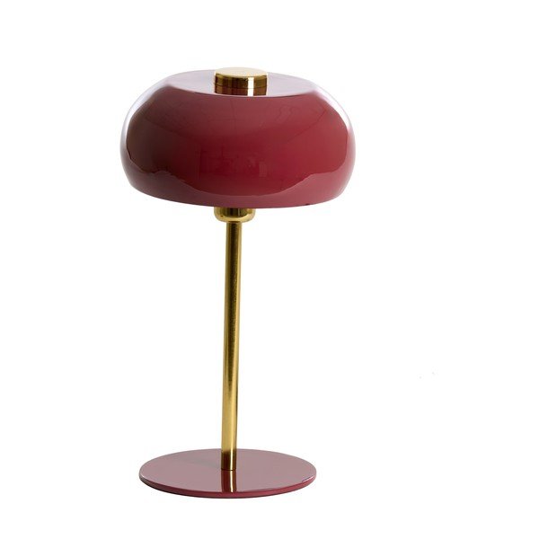 Lampada da tavolo bordeaux con paralume in metallo (altezza 40 cm) Surin - Light & Living-image-3
