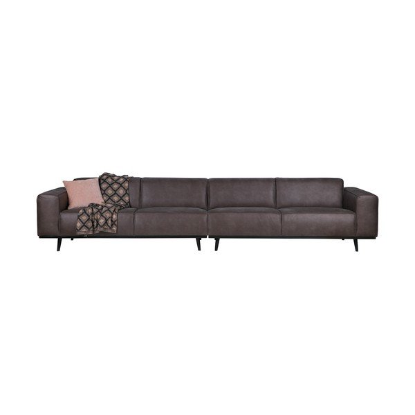 Divano in similpelle grigio Statement, 372 cm - BePureHome-image-2