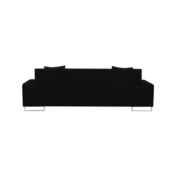 Černá pohovka s nohami ve stříbrné barvě Cosmopolitan Design Orlando, 220 cm-image-4