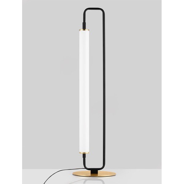 Lampada da tavolo LED bianca/nera opaca in metallo (altezza totale 68 cm) Wetro – Nova Luce-image-3