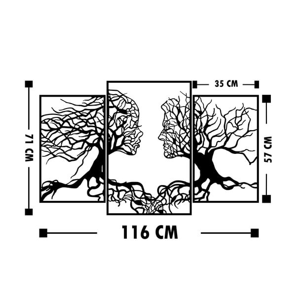Decorazione murale nera Amore a prima vista - Wallity-image-3