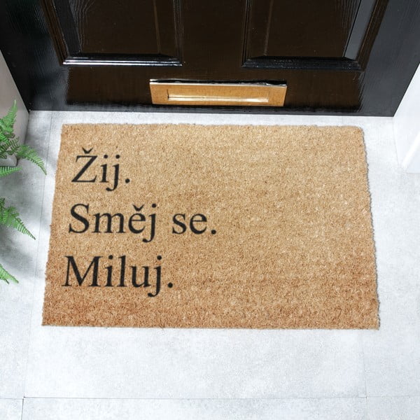 Zerbino in cocco 40x60 cm Žij a Miluj - Artsy Doormats-image-2