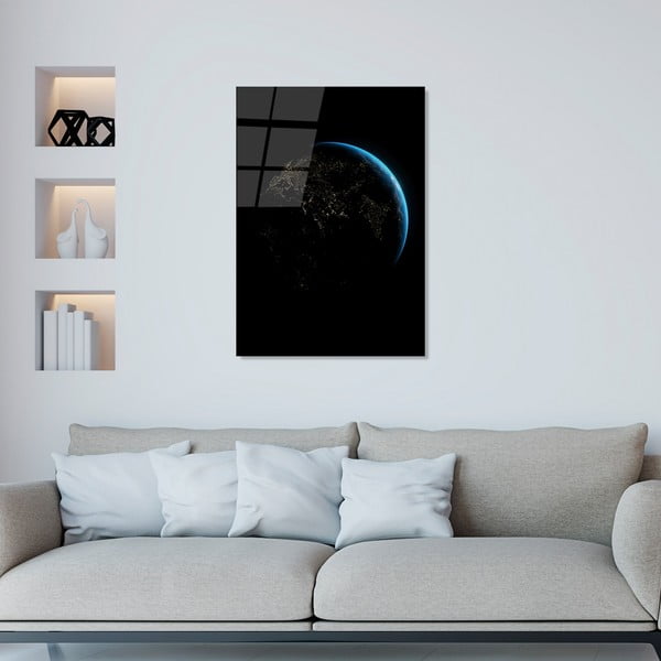 Pittura su vetro 70x100 cm Earth - Wallity-image-3