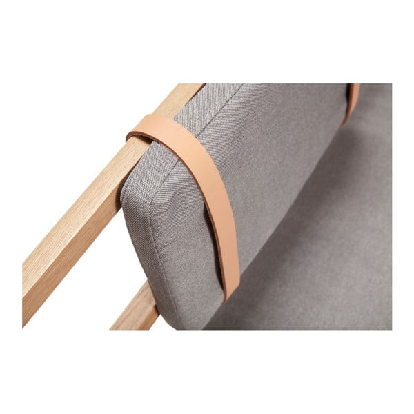 Lavice s polštářem Hübsch Oak Bench-image-1