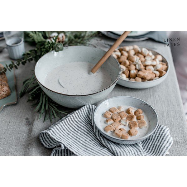 Asciugamano di lino 45x65 cm Thin Black Stripes - Linen Tales-image-2