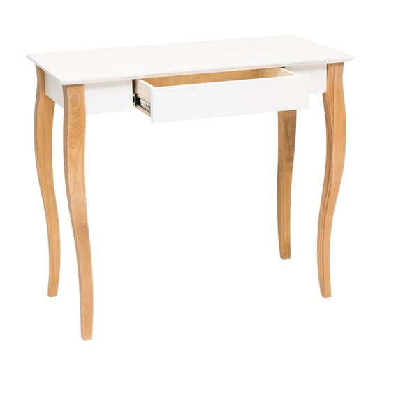 Scrivania bianca, lunghezza 85 cm Lillo - Ragaba-image-2