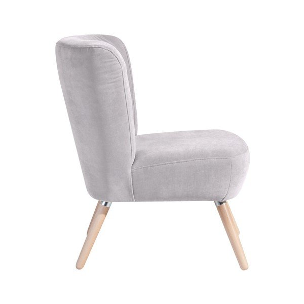 Poltrona grigio chiaro Neele Velor - Max Winzer-image-1