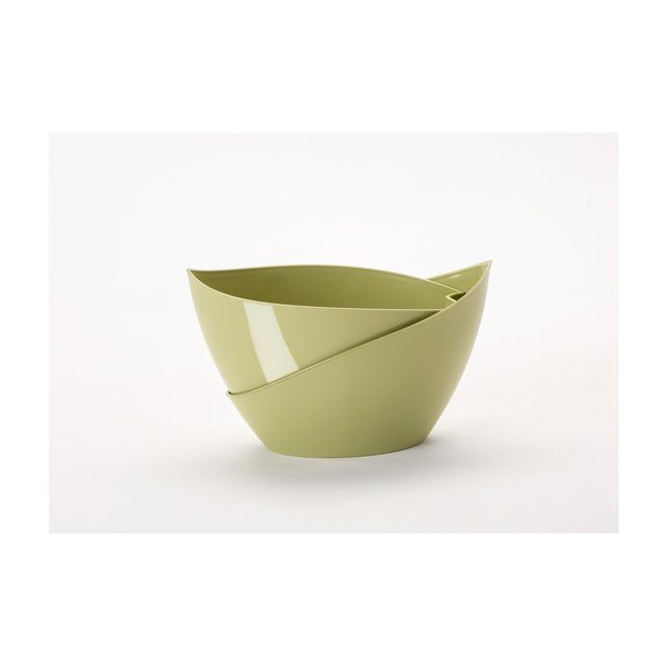 Vaso autoinnaffiante verde pastello Doppio - Plastia