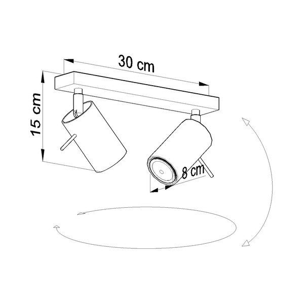 Apparecchio da soffitto grigio Etna - Sollux-image-2