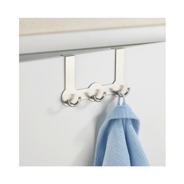 Appendiabiti da porta con 3 ganci in argento Rondo - Wenko-image-2