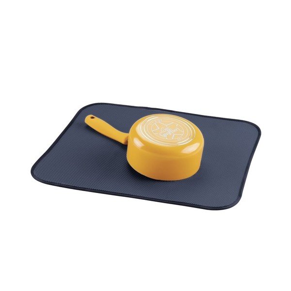 Odkapávací podložka InterDesign iDry Kitchen Blue, 18x16 cm