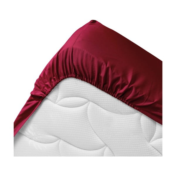 Lenzuolo rosso elasticizzato in cotone biologico 90x190 cm Biolina - douceur d'intérieur-image-3