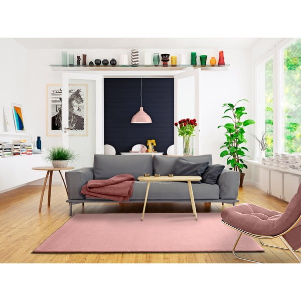 Tappeto rosa , 60 x 110 cm Berna Liso - Universal-image-1