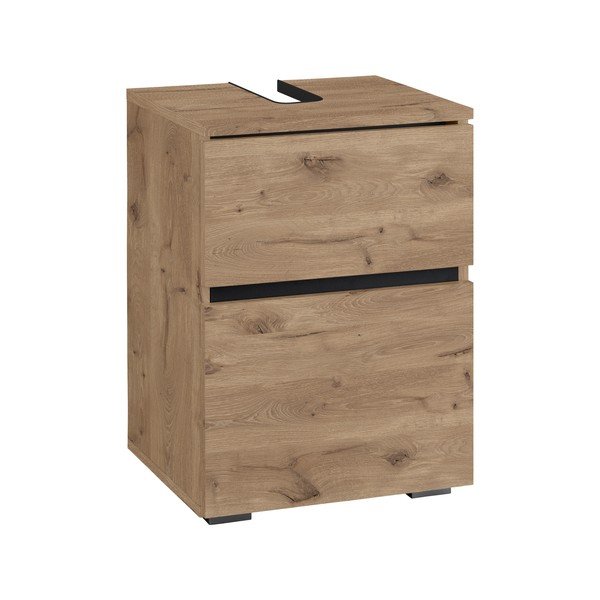 Mobile effetto rovere per lavabo da parete 40x55 cm Wisla - Støraa-image-1