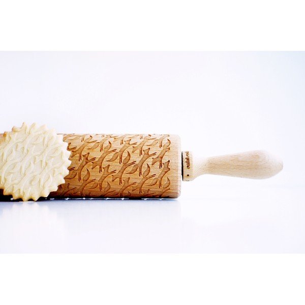 Rullo per pasta in legno goffrato Foxes - Valek-image-2