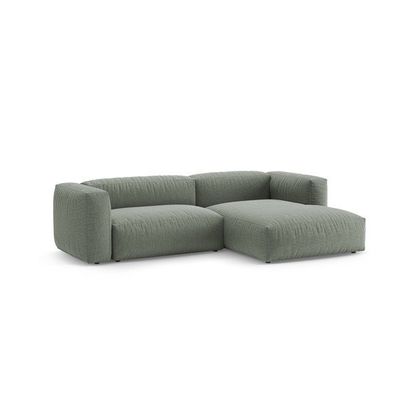 Divano angolare componibile verde polveroso allungabile (con penisola a destra/con chaise lounge) – Micadoni -image-3
