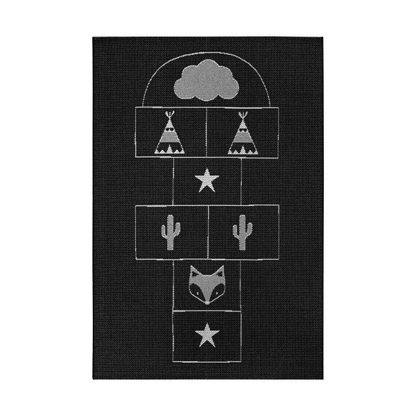 Tappeto nero per bambini Giochi, 200 x 290 cm - Ragami