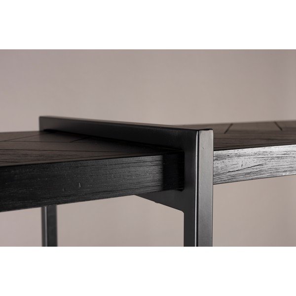 Libreria nera in legno esotico 140x146 cm Class - Dutchbone-image-3