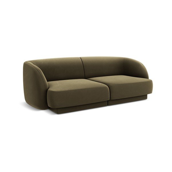 Divano in velluto verde 184 cm Miley - Micadoni Home-image-2