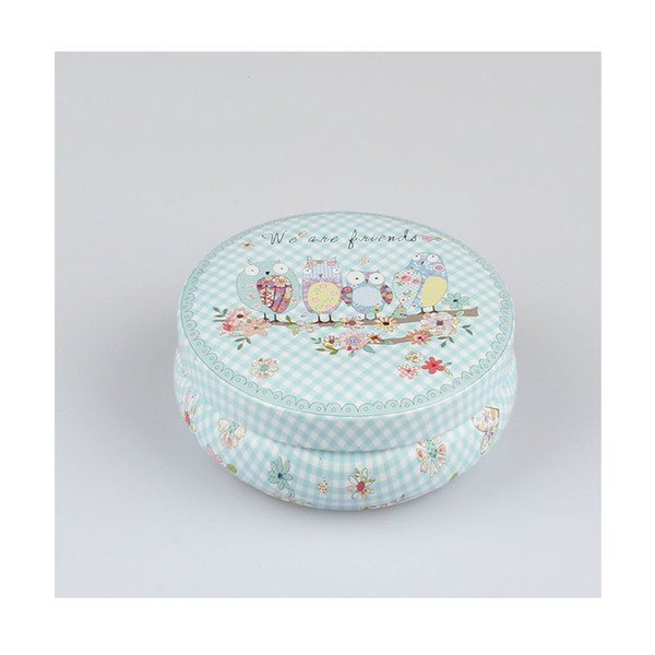 Modrá plechová dóza Dakls Sweet Pastel, ⌀ 8,5 cm