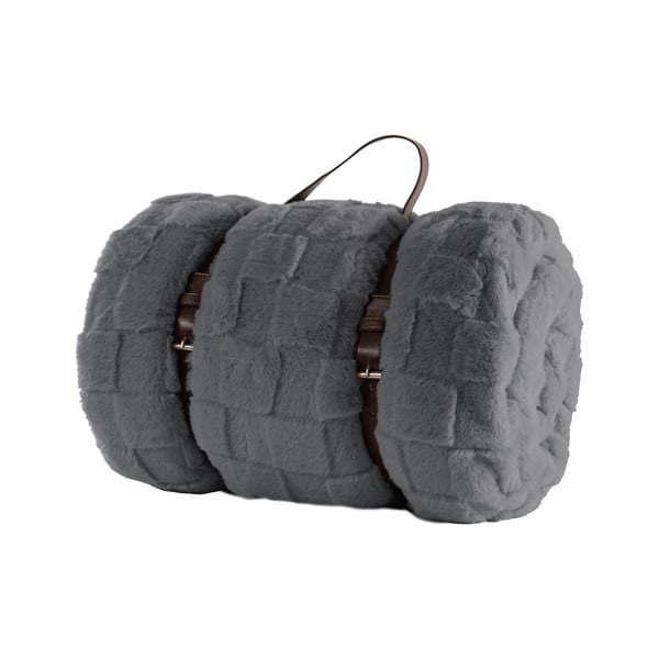 Coperta grigia in micropile 150x200 cm Rava – Tiseco Home Studio-image-4