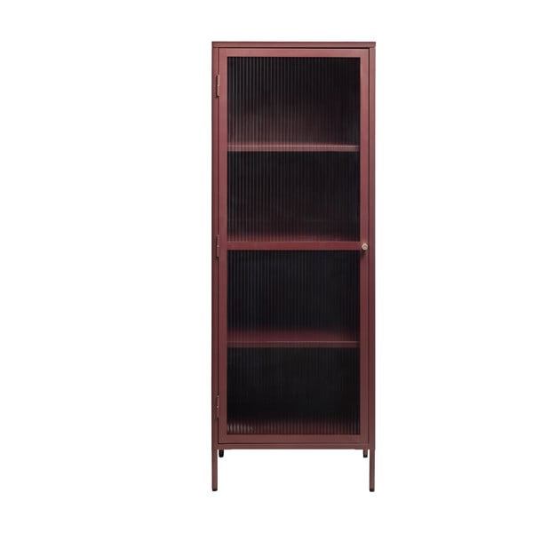 Vetrina rossa in metallo 58x160 cm Bronco - Unique Furniture