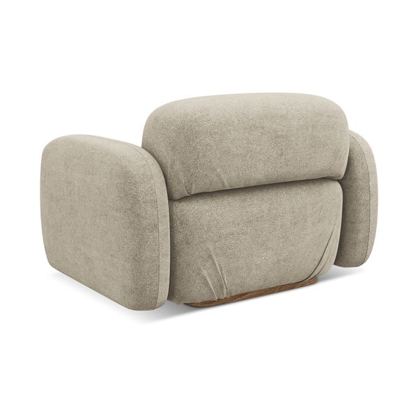 Parte divano componibile beige con rivestimento in bouclé Ailani – Makamii-image-3