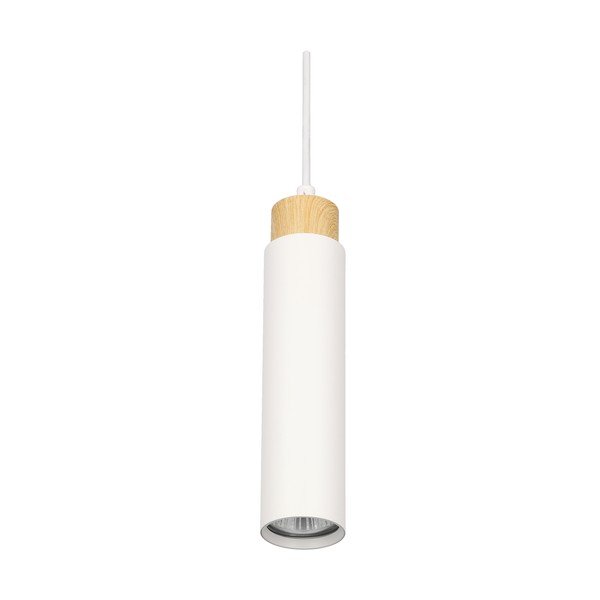 Apparecchio a sospensione con paralume in metallo in colore bianco-naturale Claro - Candellux Lighting-image-3