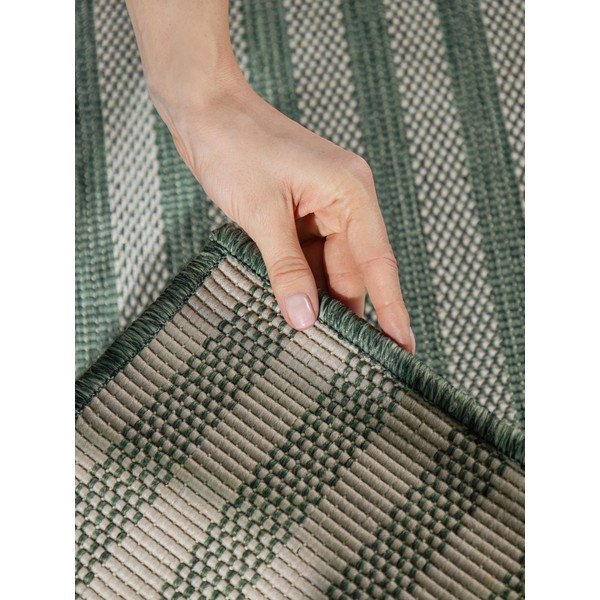 Tappeto da interno/esterno verde/color crema 160x230 cm Haringey Linley – Ted Baker-image-3