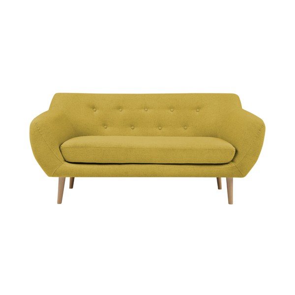 Divano giallo a due posti con gambe leggere Sicile - Mazzini Sofas