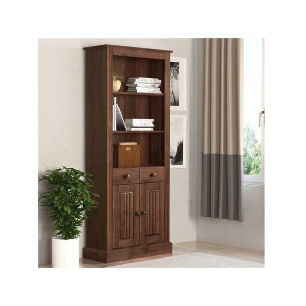 Libreria in legno di pino marrone 181x31 cm Mille - Støraa-image-3