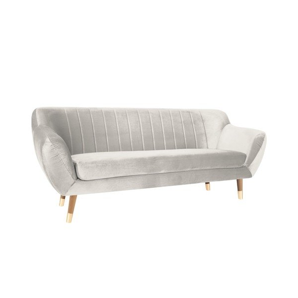Divano in velluto crema , 188 cm Benito - Mazzini Sofas-image-2