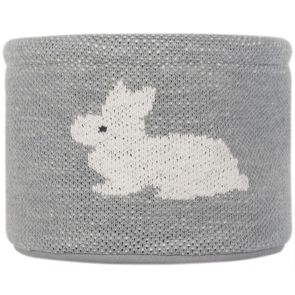 Organizer in cotone grigio Bunny, ø 16 cm - Kindsgut