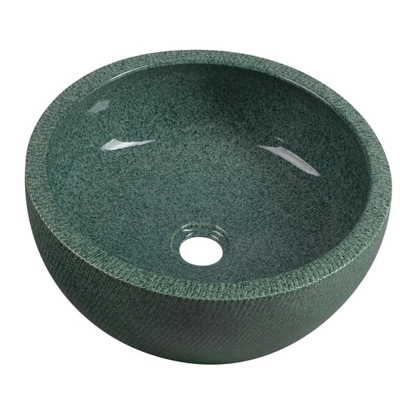 Lavabo rotondo verde in ceramica ø 42 cm Priori – Sapho-image-2
