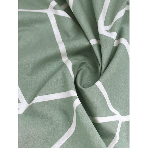 Biancheria da letto singola in cotone verde by46 , 155 x 220 cm Mirja - Westwing Collection-image-3