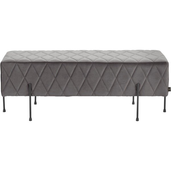 Panchina in velluto grigio Toni - Støraa-image-1