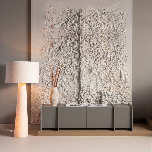 Mobile TV grigio con effetto frassino 200x53x44 cm Brock – WOOOD-image-1