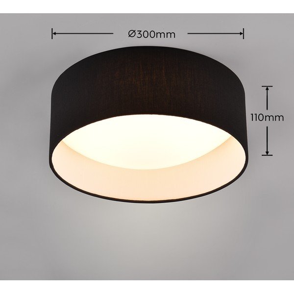 Nero Apparecchio da soffitto a LED ø 30 cm Locarno - Reality-image-4