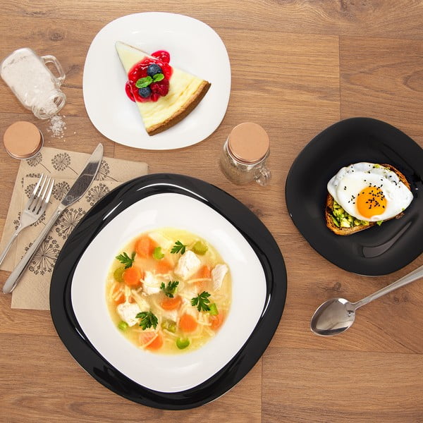 Set da pranzo in vetro 18 pz LUNA – Orion-image-1