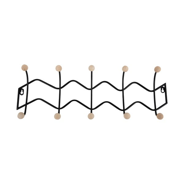Attaccapanni da parete nero in metallo 61 cm Zig Zag – PT LIVING