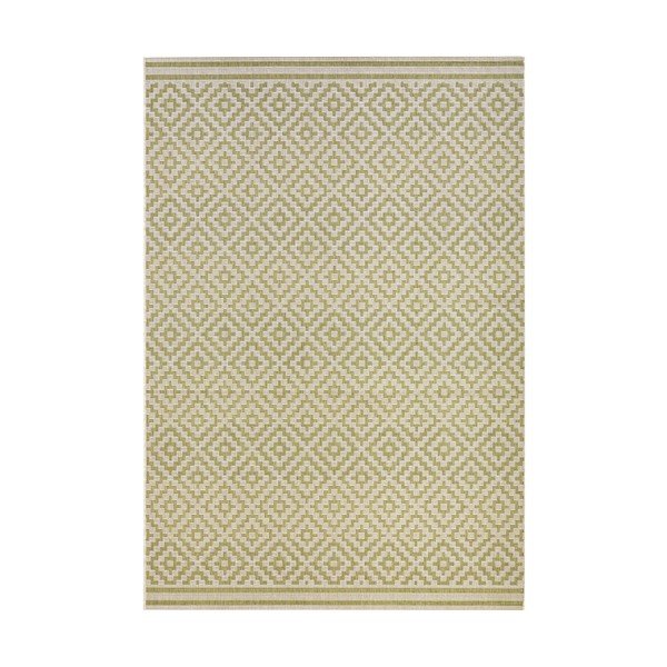 Zelený koberec vhodný do exteriéru Bougari Karo, 200 x 290 cm